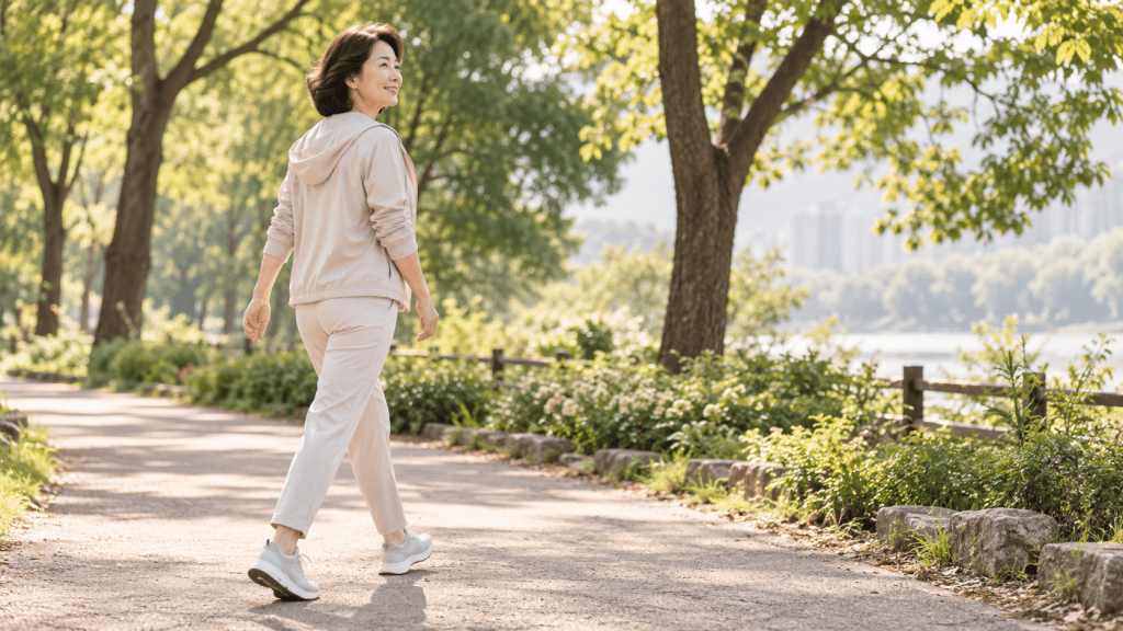 오래도록 내 힘으로 걷고 움직이는 것, 그것도 중요한 슬로우에이징입니다.
